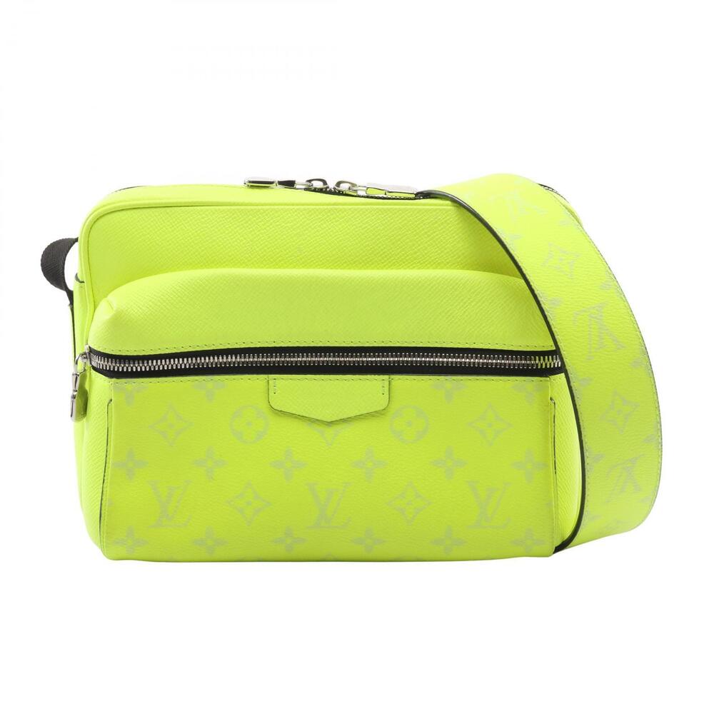 Louis Vuitton Outdoor Messenger Shoulder Bag Canvas Leather Taigarama Yellow